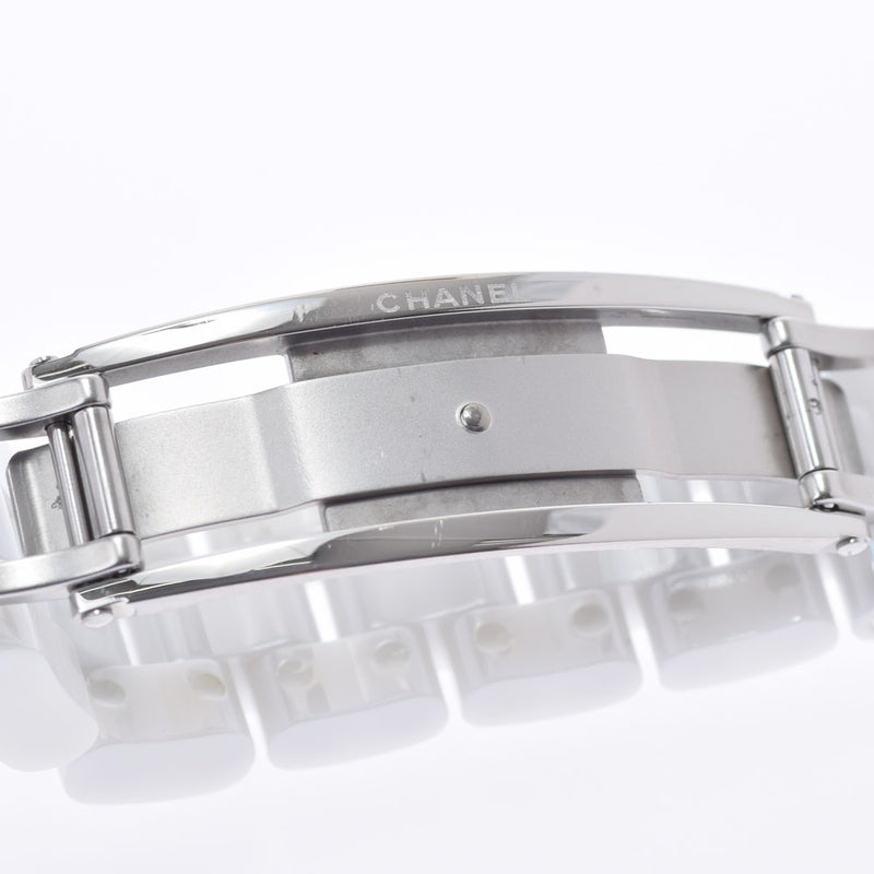 CHANEL シャネル J12 33mm ホワイトファントム H3442 ボーイズ 白セラミック/SS 腕時計 クオーツ 白文字盤 Aランク 中古 銀蔵