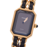 香奈儿香奈儿（Chanel Chanel）首映尺寸XL H0001女士GP/Leather Watch Quartz Black Dial A RANS二手Ginzo