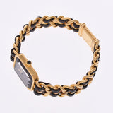 香奈儿香奈儿（Chanel Chanel）首映尺寸XL H0001女士GP/Leather Watch Quartz Black Dial A RANS二手Ginzo