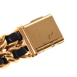 香奈儿香奈儿（Chanel Chanel）首映尺寸XL H0001女士GP/Leather Watch Quartz Black Dial A RANS二手Ginzo