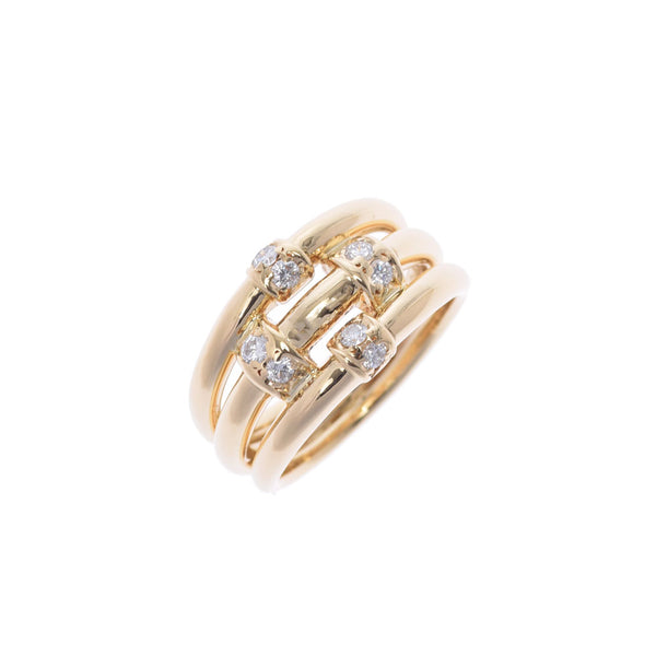 Christian Dior Christian Dior 8P Diamond 9.5 Ladies K18YG Ring / Ring A Rank Used Ginzo