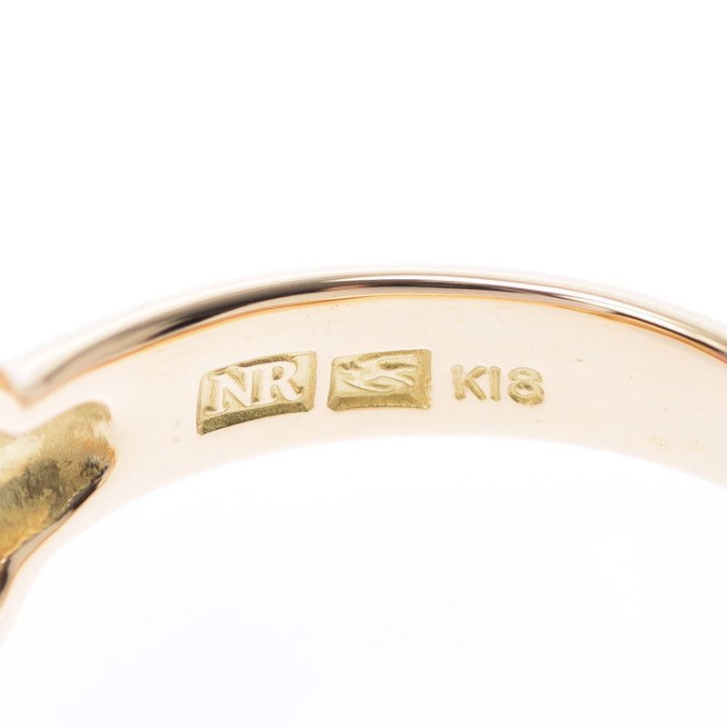 Nina Ricci Ninarich Ribbon主题钻石0.21CT 11女士K18YG/RUBY RING/RING A RANK使用Ginzo