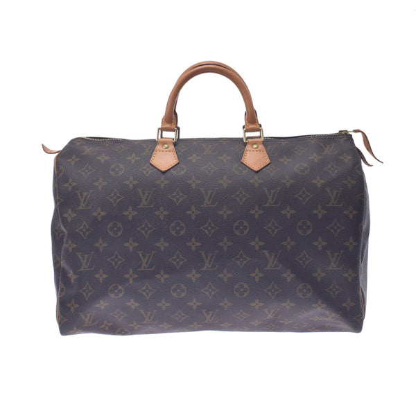 LOUIS VUITTON ルイヴィトン モノグラム スピーディ40 ブラウン M41522 ユニセックス モノグラムキャンバス ハンドバッグ Bランク 中古 銀蔵