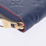 路易威顿路易·维顿（Louis Vuitton）路易威登（Louis Vuitton）会标膨胀Zippy Wallet Marine Luju M62121男女线皮革长钱包新二手Ginzo