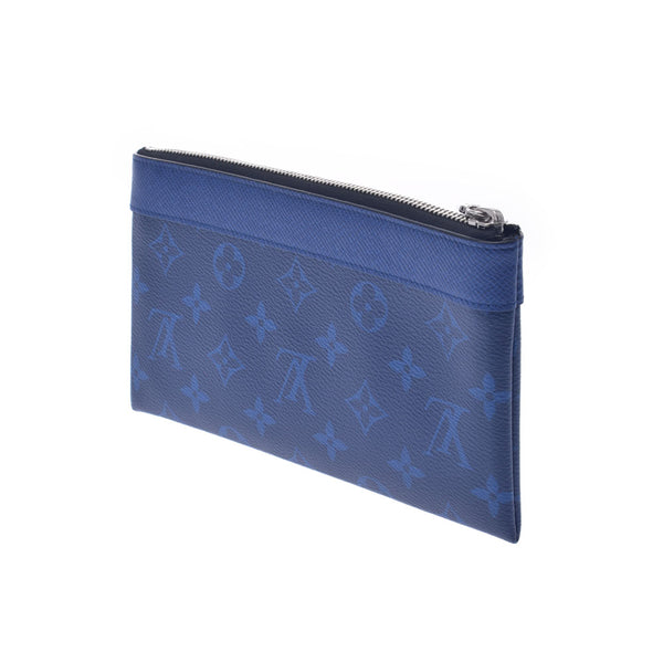 LOUIS VUITTON Louis Vuitton Taiga Lama Pochette Discavary PM Cobalt M30278 Men's Leather Clutch Bag A Rank used Ginzo