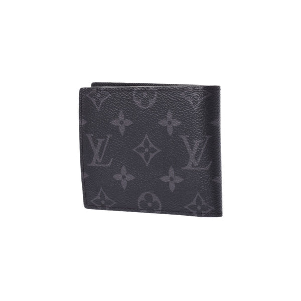 LOUIS VUITTON Louis Vuitton Monogram Eclipse Portofoyille Marco NM Black/Gray M62545 Men's Monogram Eclipse Canvas Born Wallet B Rank Used Ginzo