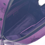MCM MCM EEM背包螺柱紫色银支unisex皮革背包daypack a级使用ginzo