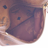 MCM MCM Backpack Studs Cognac Silver/Gold Bracket Ladies Leather Backpack/Daypack AB Rank Used Ginzo