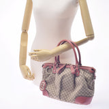 GUCCI Gucci Diamanto Sukye 2WAY Beige/Pink Beige 247902 Ladies Canvas/Leather Handbag A Rank Used Ginzo