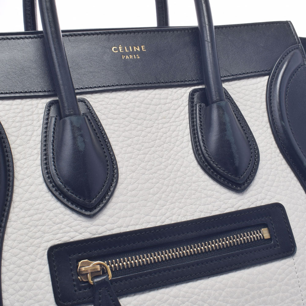 セリーヌラゲージ マイクロショッパー 黒/白 レディース レザー ハンドバッグ CELINE 中古 – 銀蔵オンライン