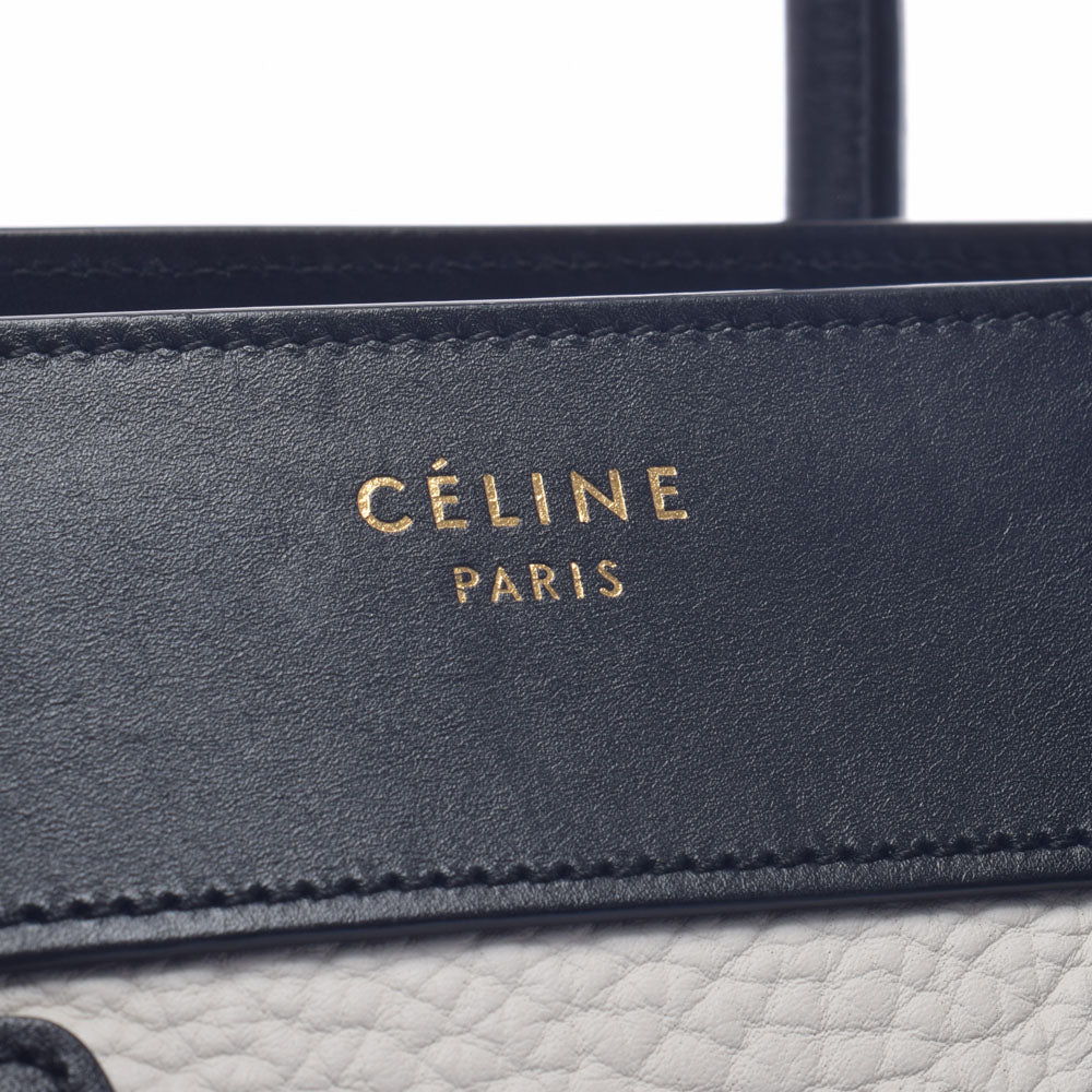 セリーヌラゲージ マイクロショッパー 黒/白 レディース レザー ハンドバッグ CELINE 中古 – 銀蔵オンライン