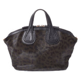 Givenchy纪柴夜莺迷你豹纹图案卡基女士Harako Harako 2way Bag Ab rank used ginzo