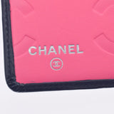 CHANEL Chanel Cambon Line Black/White Ladies Calf Born Wallet AB Rank Used Ginzo