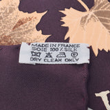 HERMES Hermes Care 90 grape harvest tea Ladies Silk 100 % Scarf A Rank used Ginzo