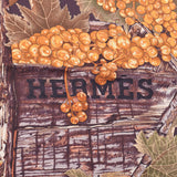 HERMES Hermes Care 90 grape harvest tea Ladies Silk 100 % Scarf A Rank used Ginzo