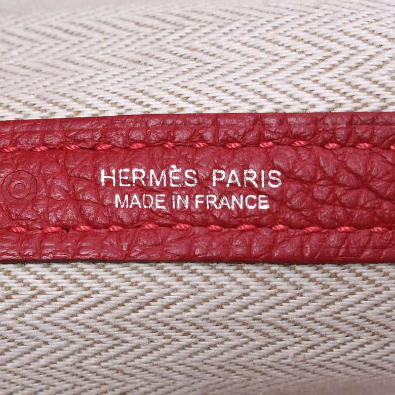 HERMES Hermes Garden Party PM Rouge Piman Silver Bracket □ R engraved (around 2014) Ladies Negonda Handbag AB Rank Used Ginzo