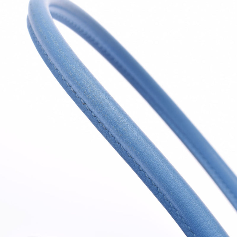 HERMES Hermes Mini Prum Blue Paradise Silver Bracket T (around 2015) Ladies Swift Handbag B Rank used Ginzo