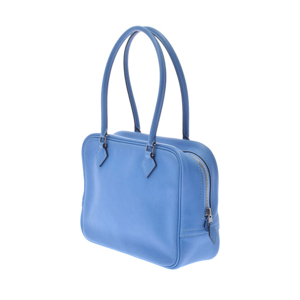 HERMES Hermes Mini Prum Blue Paradise Silver Bracket T (around 2015) Ladies Swift Handbag B Rank used Ginzo