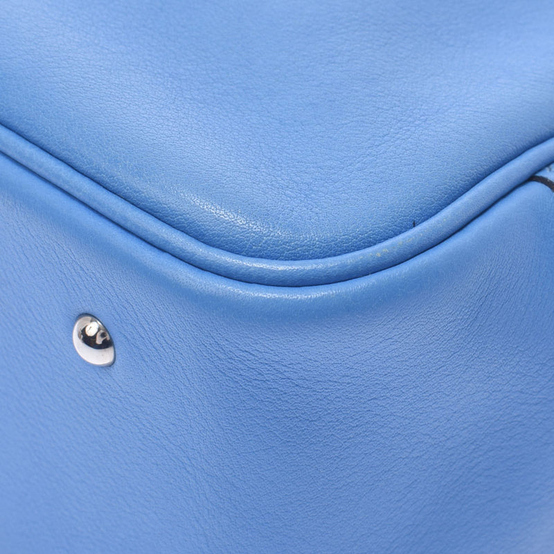 HERMES Hermes Mini Prum Blue Paradise Silver Bracket T (around 2015) Ladies Swift Handbag B Rank used Ginzo