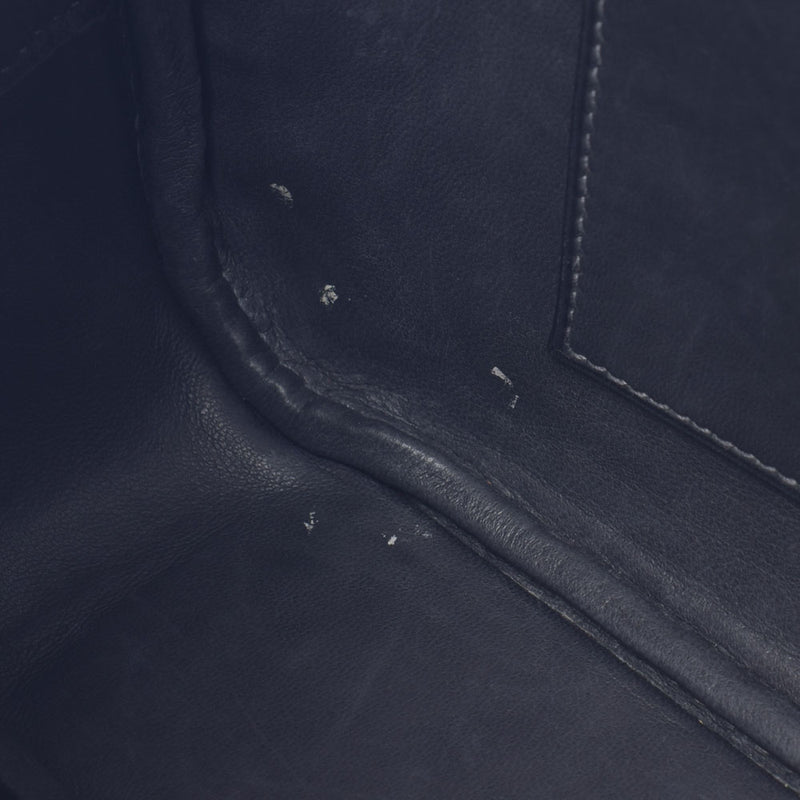 HERMES Hermes Plum Elan Graphite Silver Bracket □ F engraved (around 2002) Ladies Porosus Handbag AB Rank Used Ginzo