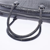 HERMES Hermes Plum Elan Graphite Silver Bracket □ F engraved (around 2002) Ladies Porosus Handbag AB Rank Used Ginzo