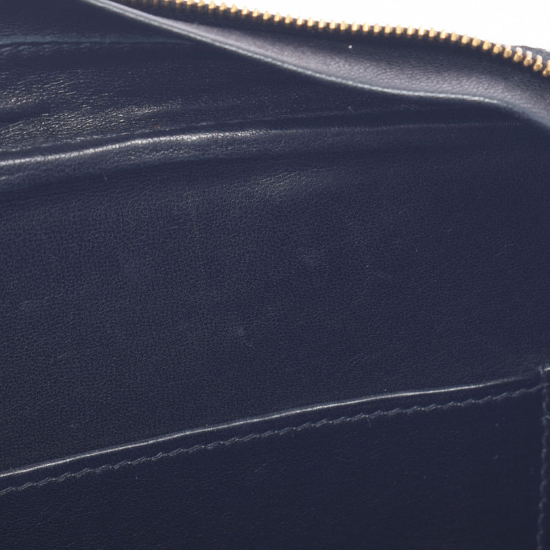 HERMES Hermes Prium Elan Black Gold Bracket □ E engraved (around 2001) Ladies Porosus Handbag AB Rank Used Ginzo