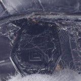 HERMES Hermes Prium Elan Black Gold Bracket □ E engraved (around 2001) Ladies Porosus Handbag AB Rank Used Ginzo