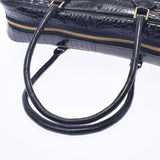 HERMES Hermes Prium Elan Black Gold Bracket □ E engraved (around 2001) Ladies Porosus Handbag AB Rank Used Ginzo