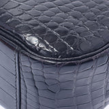 HERMES Hermes Prium Elan Black Gold Bracket □ E engraved (around 2001) Ladies Porosus Handbag AB Rank Used Ginzo