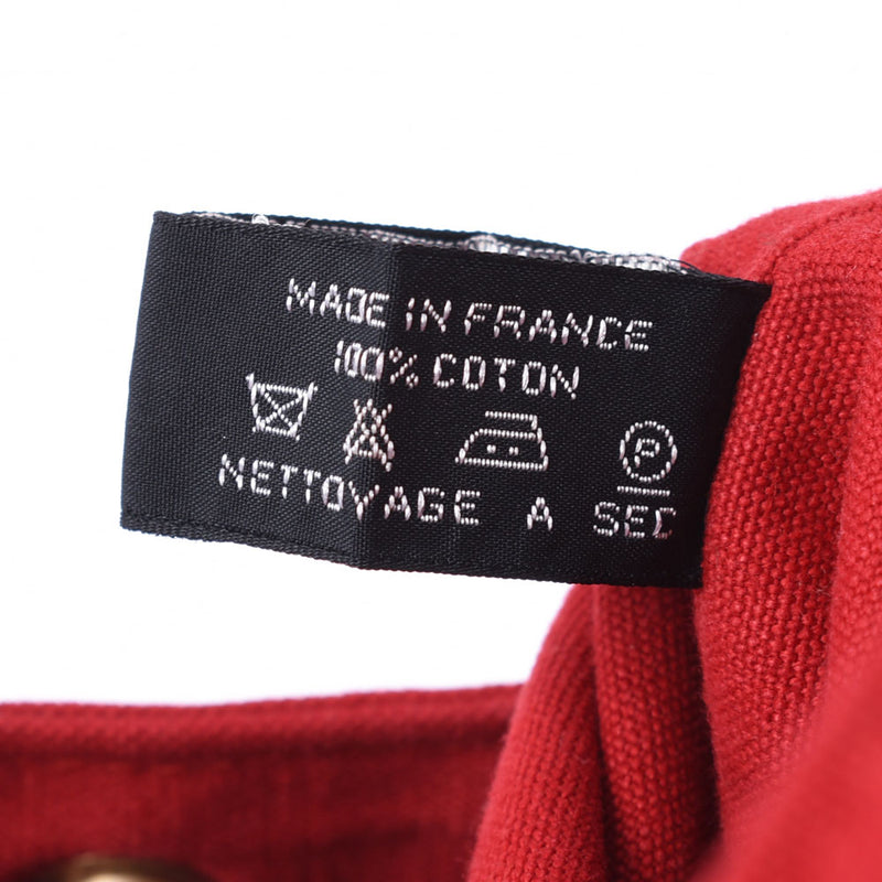 HERMES エルメス ポロション 赤 ユニセックス キャンバス ショルダーバッグ ABランク 中古 銀蔵