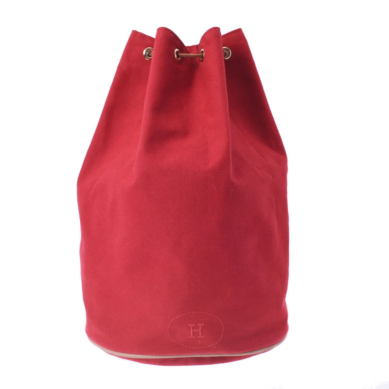 HERMES エルメス ポロション 赤 ユニセックス キャンバス ショルダーバッグ ABランク 中古 銀蔵