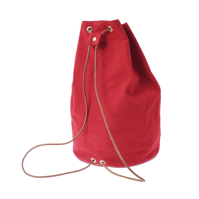 HERMES エルメス ポロション 赤 ユニセックス キャンバス ショルダーバッグ ABランク 中古 銀蔵