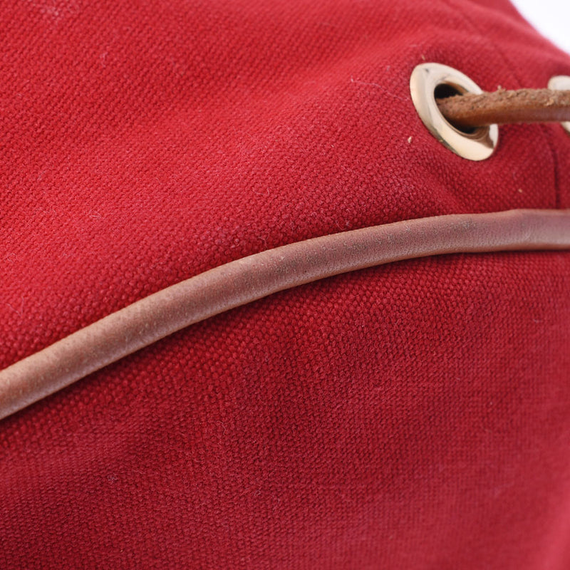 HERMES エルメス ポロション 赤 ユニセックス キャンバス ショルダーバッグ ABランク 中古 銀蔵