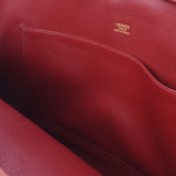 HERMES Hermes Plum Dog 40 Rouge Biff □ F engraved (around 2002) Ladies Valenia Business Bag B Rank used Ginzo