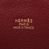 HERMES Hermes Plum Dog 40 Rouge Biff □ F engraved (around 2002) Ladies Valenia Business Bag B Rank used Ginzo