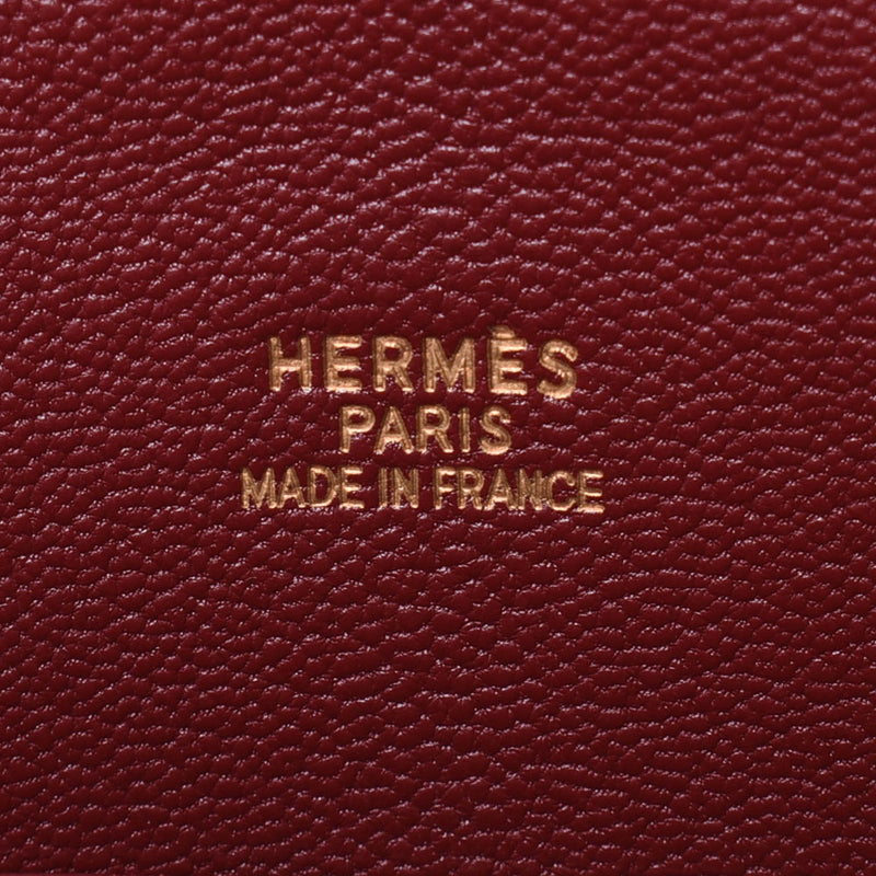 HERMES Hermes Plum Dog 40 Rouge Biff □ F engraved (around 2002) Ladies Valenia Business Bag B Rank used Ginzo