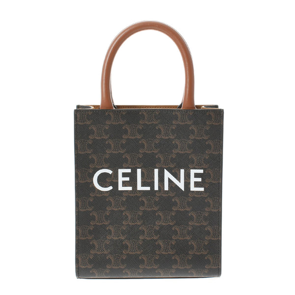 CELINE Celine Minibutical Kaba 2WAY Tea Ladies PVC Curf Handbag Unused Ginzo