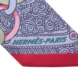 HERMES Hermes Twilly New Tags Red/Pink Ladies Silk 100 % Scarf A Rank used Ginzo