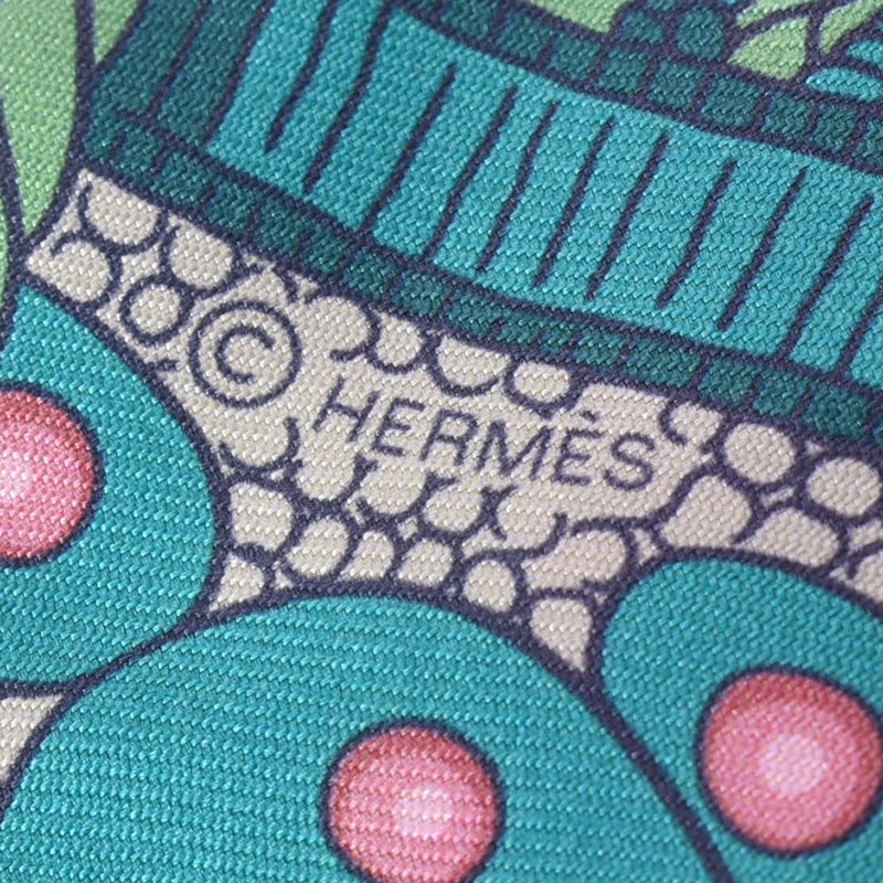 HERMES Hermes Twilly New Tags Red/Pink Ladies Silk 100 % Scarf A Rank used Ginzo