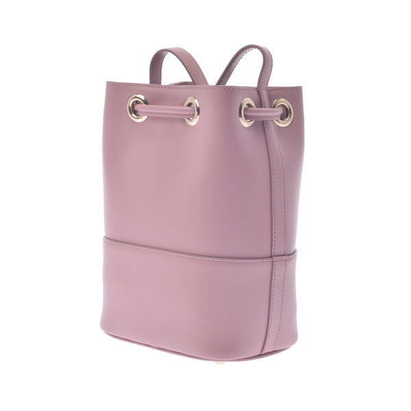 Salvatore Ferragamo Ferragamo Ganchini Pink Gold Bracket 21H484 Ladies Calf Shoulder Bag Unused Ginzo