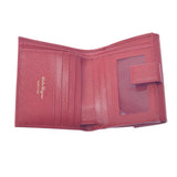 SALVATORE FERRAGAMO Ferragamo Ganchini Brigade W Hock Wallet Red Gold Bracket 22C877 Ladies Calf Born Wallet Unused Ginzo