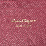 SALVATORE FERRAGAMO Ferragamo Ganchini Brigade W Hock Wallet Red Gold Bracket 22C877 Ladies Calf Born Wallet Unused Ginzo