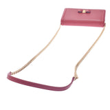 Salvatore Ferragamo Ferragamo Vala Chain Shoulder Red Gold Bracket 22C940 Ladies Calf Shoulder Bag Unused Ginzo