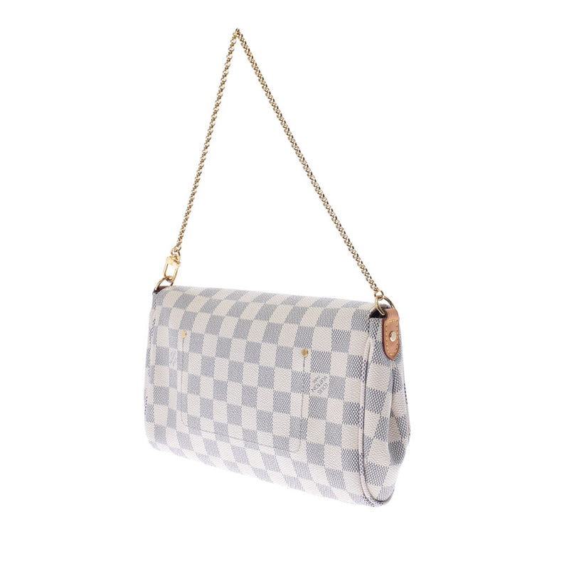 LOUIS VUITTON ルイヴィトン ダミエ アズール フェイボリットMM 2WAYバッグ 白 N41275 レディース ダミエアズールキャンバス ショルダーバッグ ABランク 中古 銀蔵