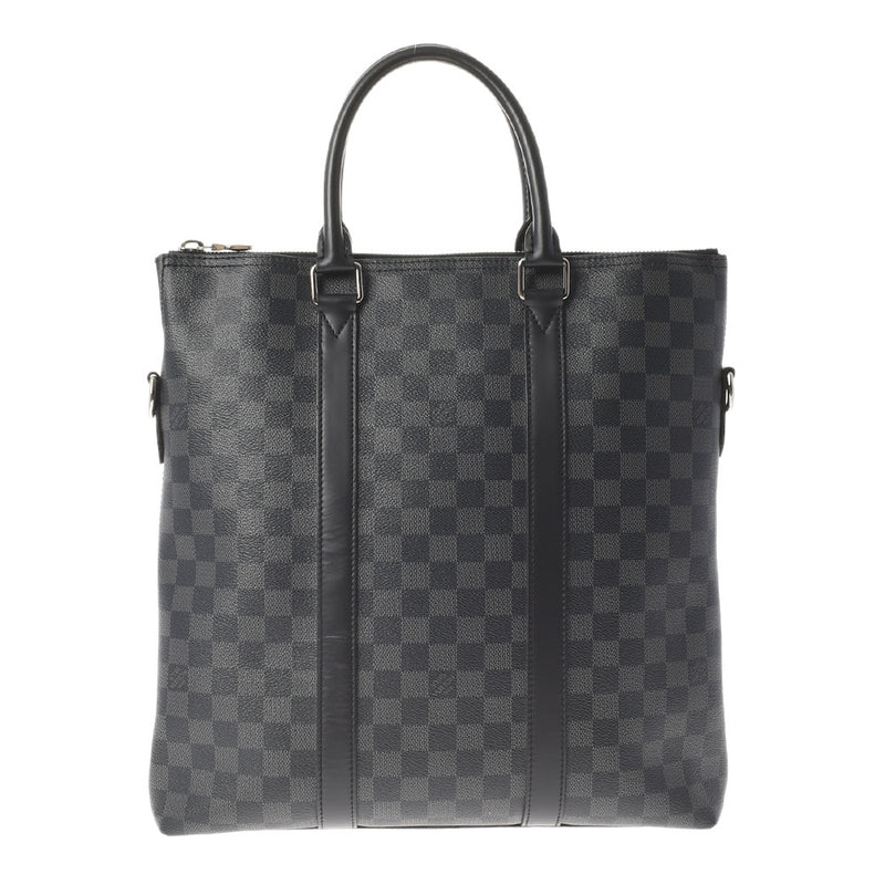 LOUIS VUITTON Louis Vuitton Damier Graphit Anton Tote 2WAY Black/Gray N40000 Men's Damier Graphit Canvas Tote Bag A Rank used Ginzo