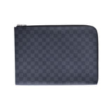 LOUIS VUITTON Louis Vuitton Damier Graphit Pochet Jules GM NM Black/Gray N64437 Men's Damier Graphit Can Bass Clutch Bag A Rank Used Ginzo