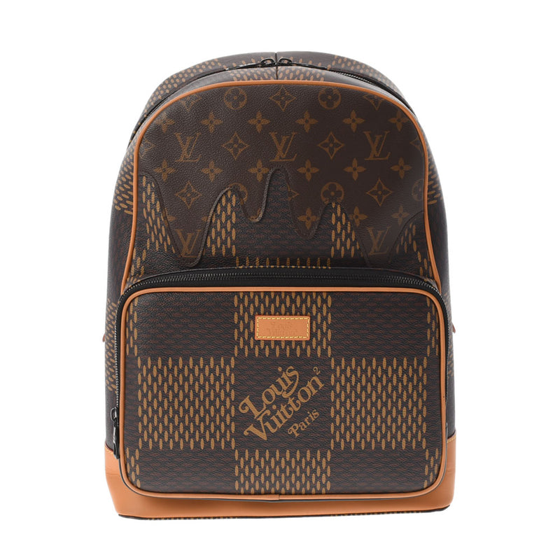 路易威顿路易·维顿（Louis Vuitton）路易·威登（Louis Vuitton）达米尔（Damier Damier Damier）巨人背包奈戈（Nigo）合作棕色n40380 unisex damier cambus cambus cambus backpack daypack shin shin-使用的金佐（Ginzo）