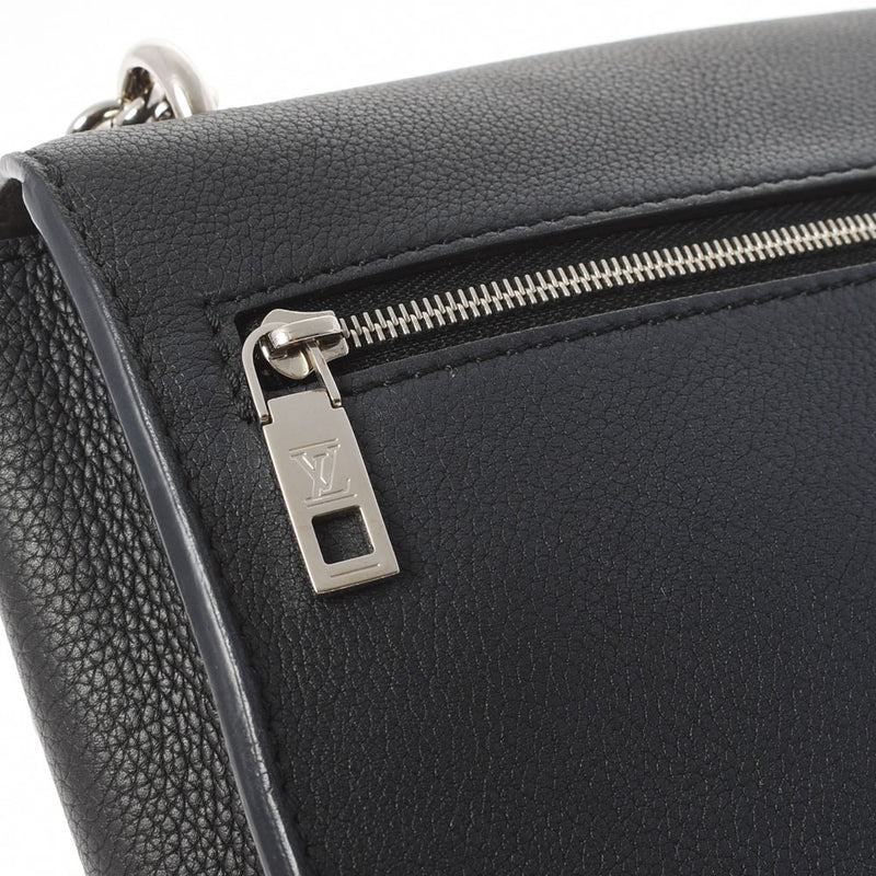 路易威顿路易·维顿（Louis Vuitton）我的摇滚链链黑色银支M51418女士皮革肩袋一个等级二手Ginzo