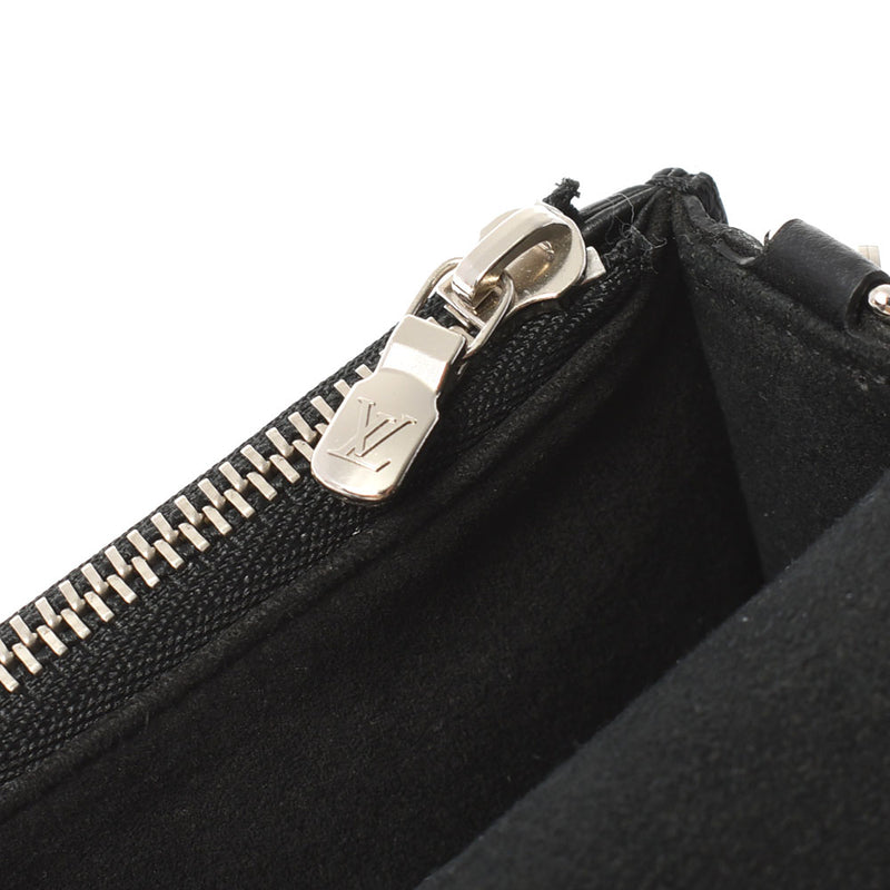 LOUIS VUITTON Louis Vuitton Pochette Rock Me Chain Black Silver Bracket M63471 Ladies Leather Shoulder Bag A Rank used Ginzo