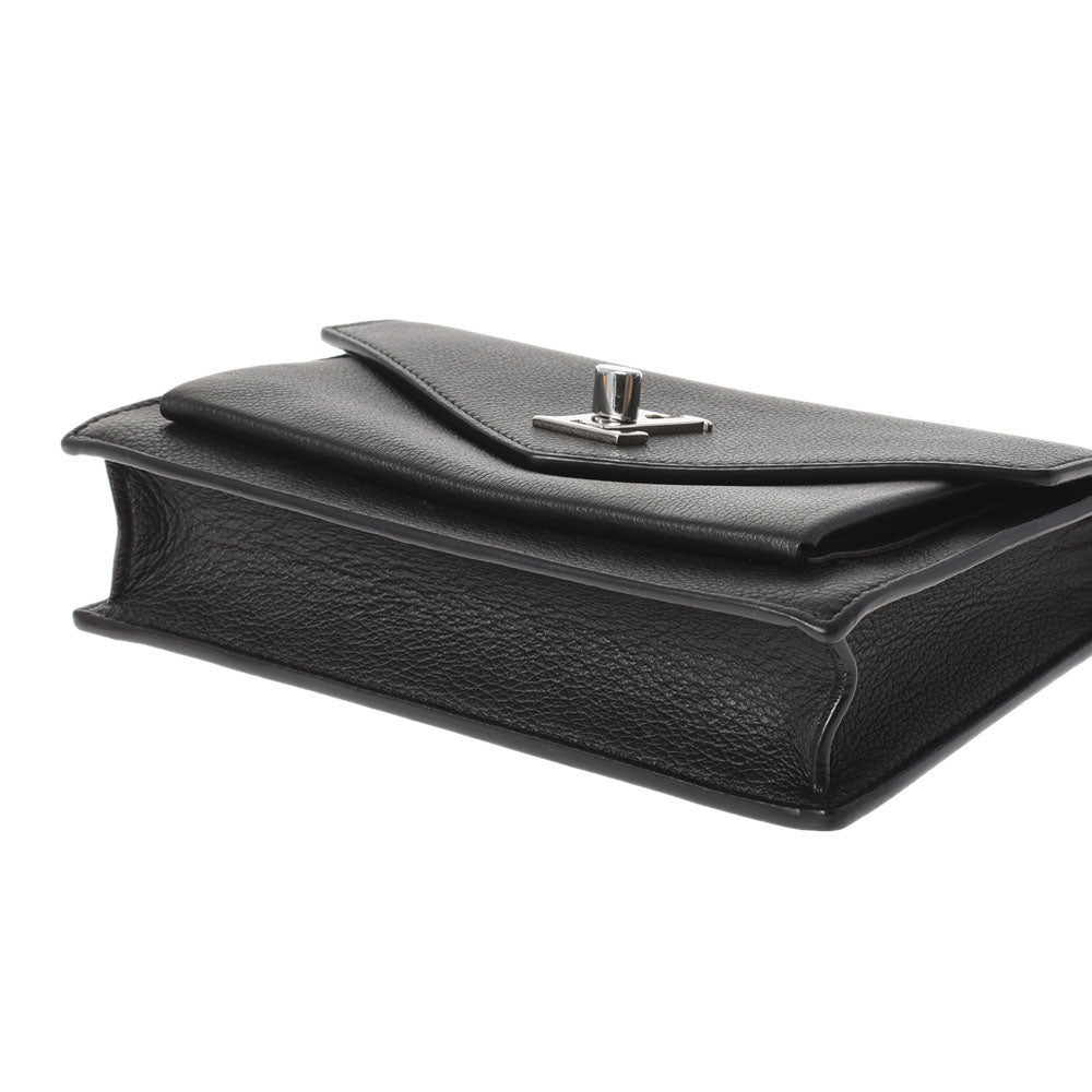 ルイヴィトンポシェット ロックミーチェーン 黒 シルバー金具  